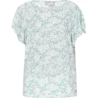 Usha Chemisier turquoise / blanc
