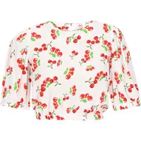 Mymo Chemisier vert clair / rouge / blanc