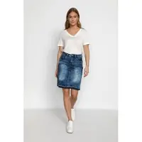 Cream Jupe bleu denim