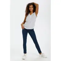Kaffe Haut 'Amber' bleu marine / blanc