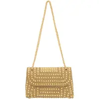 Faina Pochette jaune d'or / or