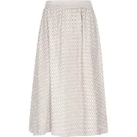 Dreimaster Klassik Jupe 'Classic Look' beige / gris basalte / argent