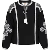 Usha Chemisier 'Spring Summer' noir / blanc