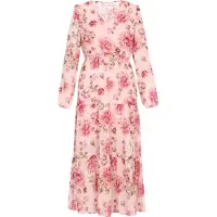 Usha Robe kaki / rosé / rose ancienne