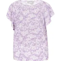 Usha Chemisier violet / blanc