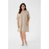KAFFE CURVE Robe 'KCNana' crème / beige foncé
