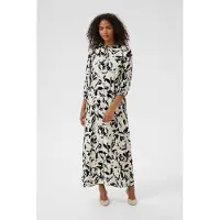 Kaffe Robe 'Pedra' écru / bleu clair / noir / blanc
