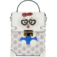 MyMo Pop Sacs à main 'Pop Eyetheme' bleu / gris clair / rouge / blanc