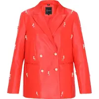 Faina Blazer rouge vif / blanc perle