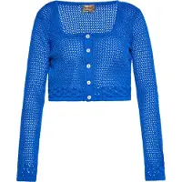 Ebeeza Cardigan beige clair / bleu cobalt