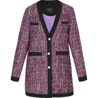 Faina Blazer rose / pourpre / noir
