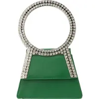Faina Pochette vert / argent / transparent