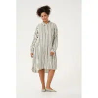 KAFFE CURVE Robe 'Mille' beige clair / gris