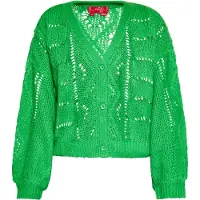 Swirly Cardigan vert gazon / rouge