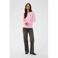 Kaffe T-shirt rouge / blanc