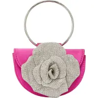 Faina Pochette fuchsia / argent / transparent