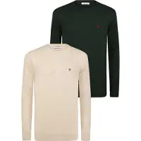 Felix Hardy Pull-over beige / vert foncé