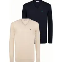 Felix Hardy Pull-over beige / marron / vert foncé / noir