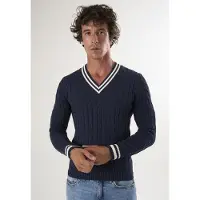 Felix Hardy Pull-over bleu marine / blanc