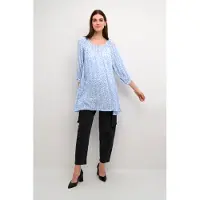 Kaffe Tunique 'Amber' bleu clair / blanc