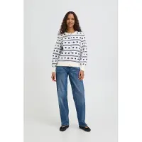 Ichi Cardigan 'BRIELLE' bleu / blanc