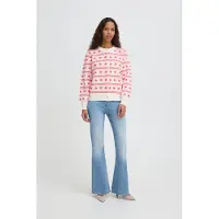 Ichi Cardigan 'IHBriellle CA5' rose clair / blanc