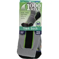 1000 Mile Socks Trek Socks 2 Pairs Multicolore EU 39-42 1/2 Homme