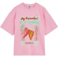 We fashion T-Shirt cognac / menthe / rose clair / rouge cerise