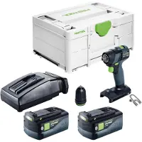 Festool Perceuse-visseuse sans fil TXS 18-Basic 18 V 40 Nm Brushless + 2 batteries 5,0 Ah + chargeur + Systainer