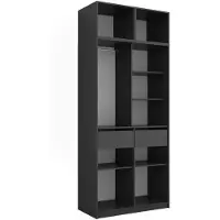 Vicco Armoire Elmo Anthracite 50x40cm Lot de 3, Model 61337