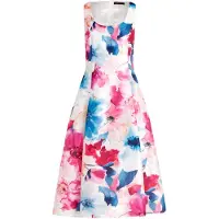 Vera Mont Robe bleu / rose foncé / rouge / blanc