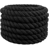 vidaXL Corde Noir 5 X 5 X 500 Cm Coton