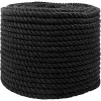 vidaXL Corde Noir 1,4 X 1,4 X 25000 Cm Coton