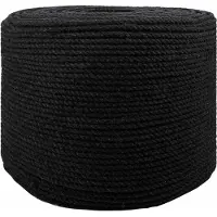 vidaXL Corde Noir 0,8 X 0,8 X 5000 Cm Coton