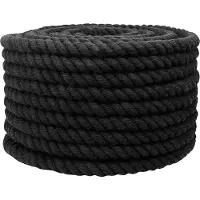 vidaXL Corde Noir 1,6 X 1,6 X 5000 Cm Coton