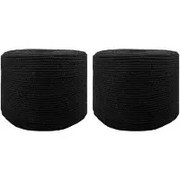 vidaXL Corde 2 pcs Noir Coton