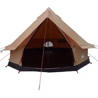 vidaXL Tente familiale marron pour 6 personnes en polycoton