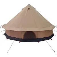 vidaXL Tente familiale pour 8 personnes, couleur marron, en polycoton