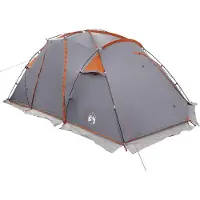 vidaXL Tente tunnel grise et orange 520 x 260 x 175 cm