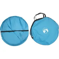 vidaXL Tente de toilettes pliable avec corde de suspension, bleue, 97 x 126 cm