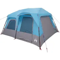 vidaXL Tente instantanée pour 8 personnes, bleu, en polyester 185T avec revêtement PU