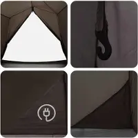 vidaXL Tente tunnel pour 2 personnes, couleur marron et gris