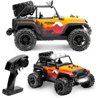Overmax Voiture radiocommandée X-Quail 4x4 tout-terrain à l'échelle 1:18 avec éclairage LED, 2 batteries, vitesse de 25 km/h, dérapage sur 2 roues