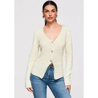 OMBRE Cardigan jaune pastel