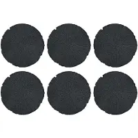 vidaXL , marches-pied, 6 pièces, noirs, diamètre 45 x 1,8 cm, en caoutchouc