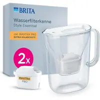 Brita Carafe filtrante Style Essential blanche, avec 2 cartouches MAXTRA PRO