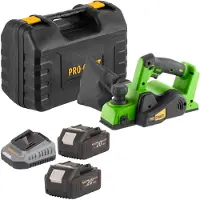 Procraft PE20BLbb Rabot sans fil 20 V 82 mm Brushless + 2x batterie 4,0 Ah + chargeur + coffret