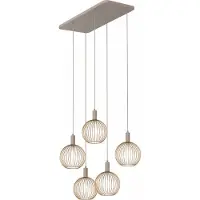 Segula Lampe pendante brun sable Madox 5 lumières