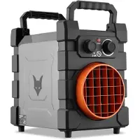 FUXTEC Elektroheizer FX-EH3 | Aérotherme avec 2 niveaux de chauffage 1500W/3000W | Thermostat réglable en continu | Protection contre la surchauffe | Pour des pièces jusqu'à 90 m²
