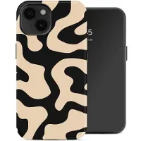 Selencia Coque arrière Vivid avec MagSafe pour Apple iPhone 14 - Art Wave Black